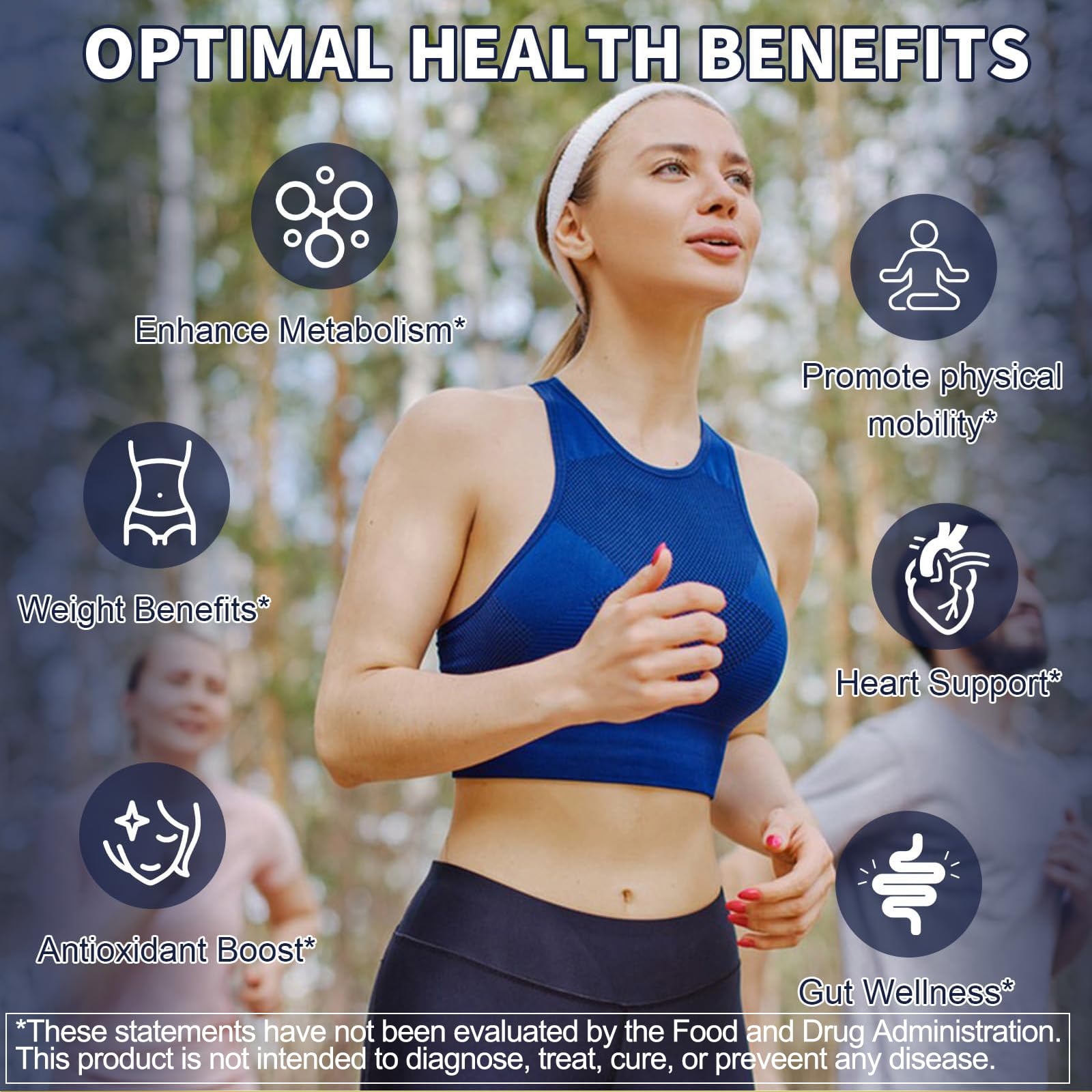 Label showing 18-in-1 organic blend ingredients