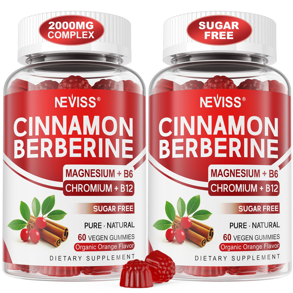 Ceylon Cinnamon Berberine Gummies 120 count bottle with orange label