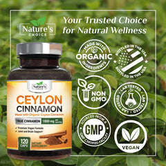 Nutrition facts for Ceylon Cinnamon Capsules 1800mg