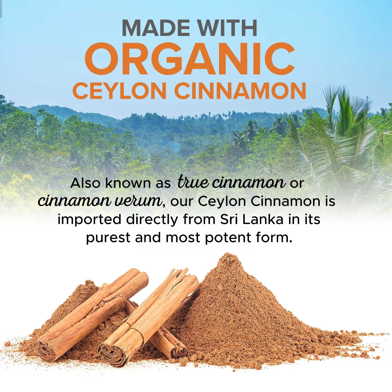 Front view of Ceylon Cinnamon Capsules packaging