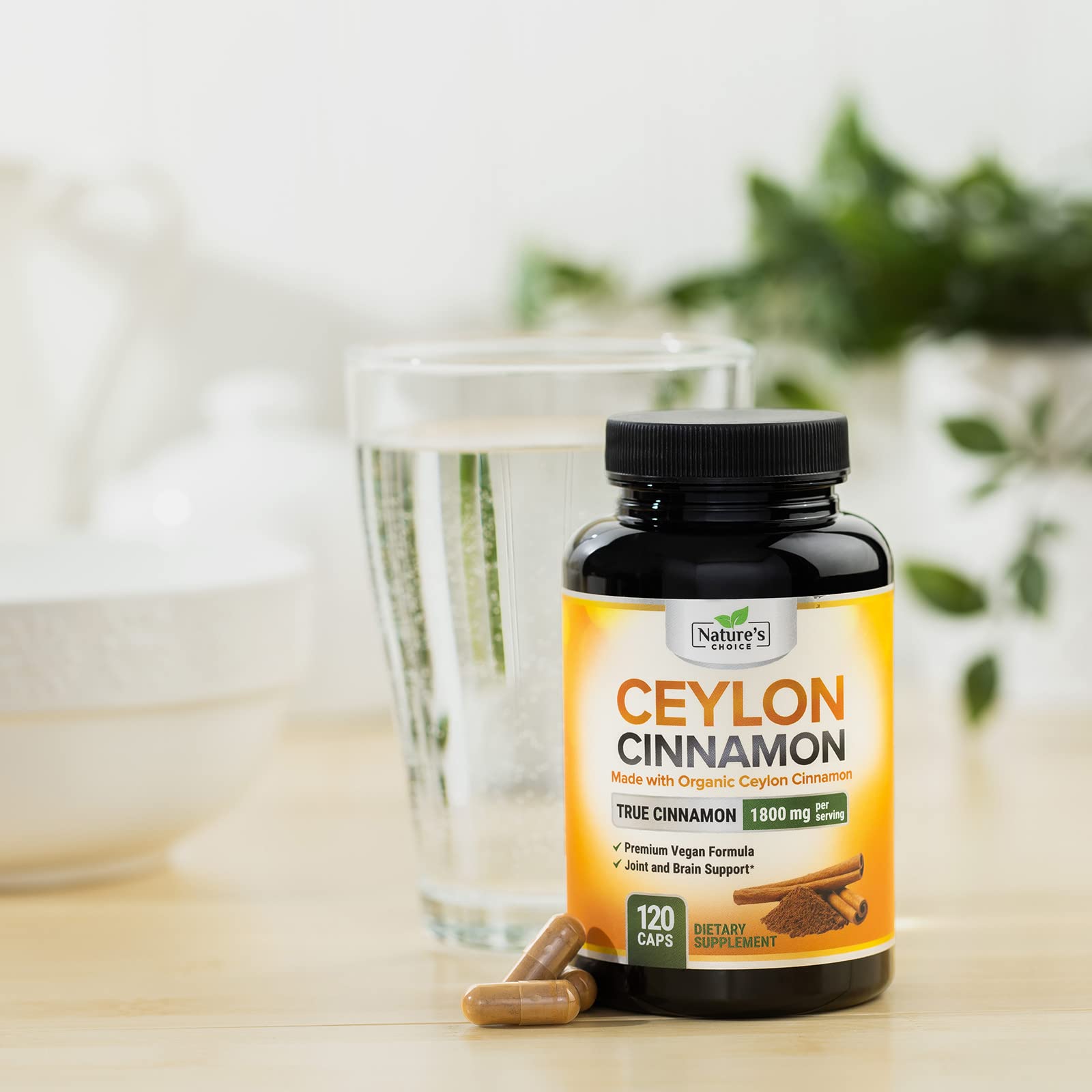 Vegan capsules containing Ceylon Cinnamon 1800mg