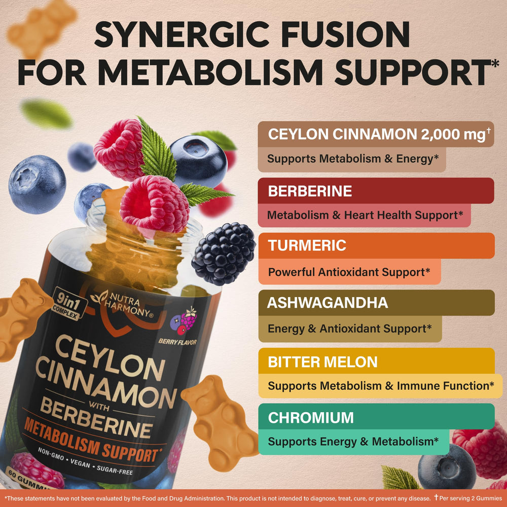 Gummy with Berberine and Turmeric highlighted on packaging