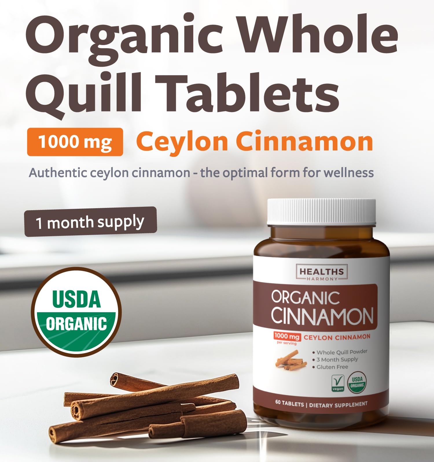Ceylon cinnamon pills 1000mg per serving 120 tablets