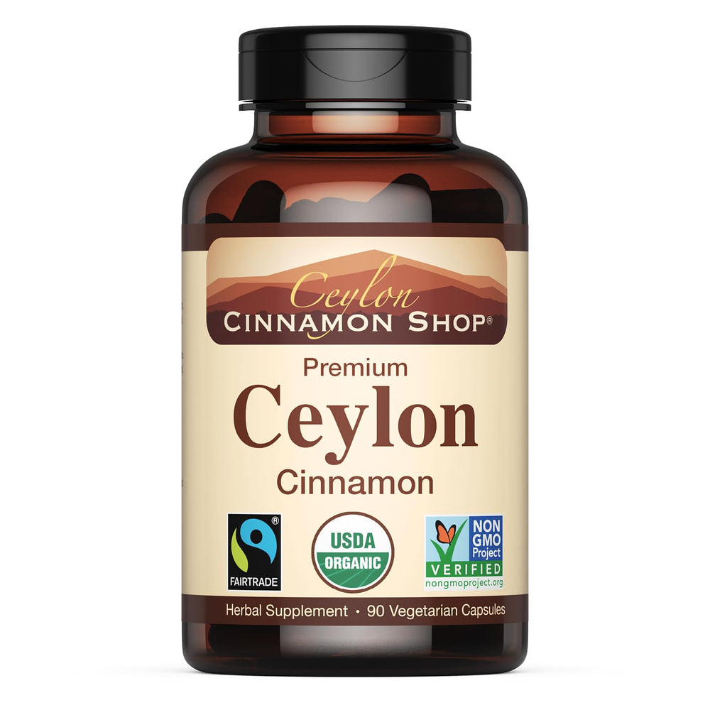 Bottle of Ceylon Cinnamon Shop Organic Ceylon Cinnamon 90 capsules