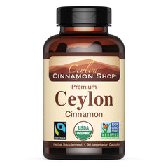 Bottle of Ceylon Cinnamon Shop Organic Ceylon Cinnamon 90 capsules