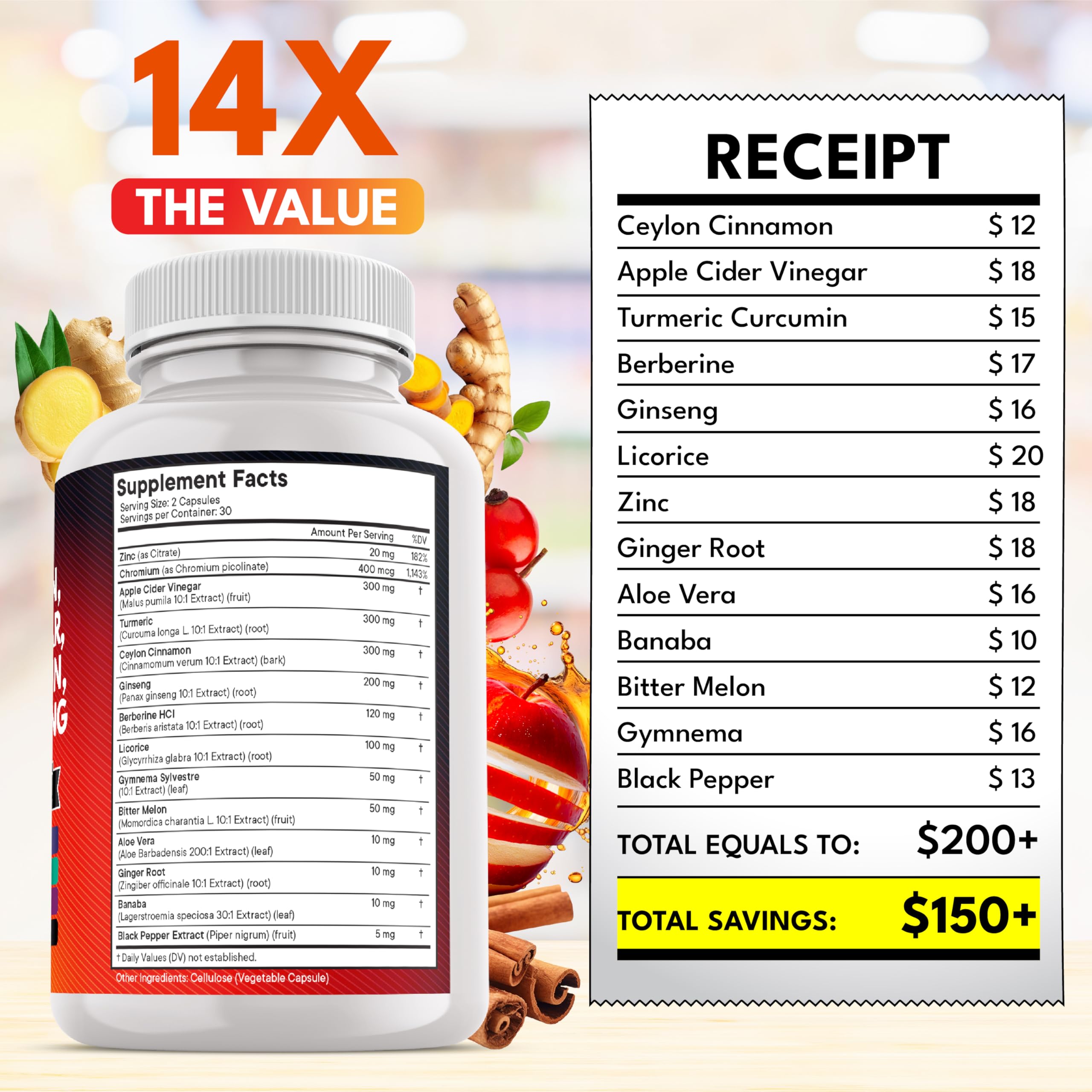 All-in-one 14-in-1 health supplement packaging for men and women