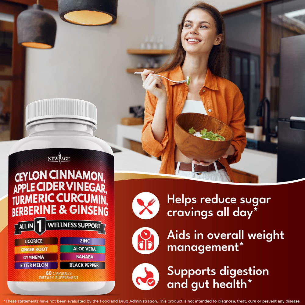 Assorted ingredients including cinnamon, turmeric, and ginseng imagery