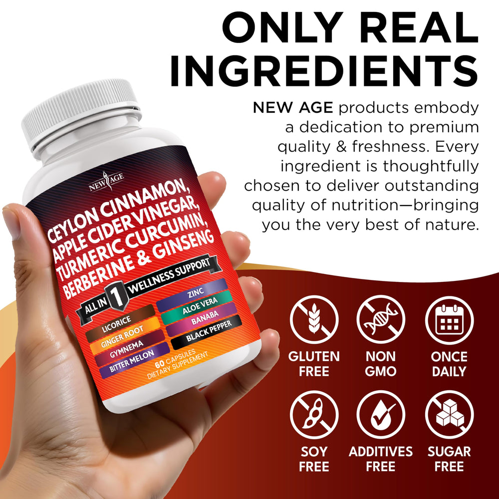 Capsules and powder form of cinnamon and turmeric with ginseng