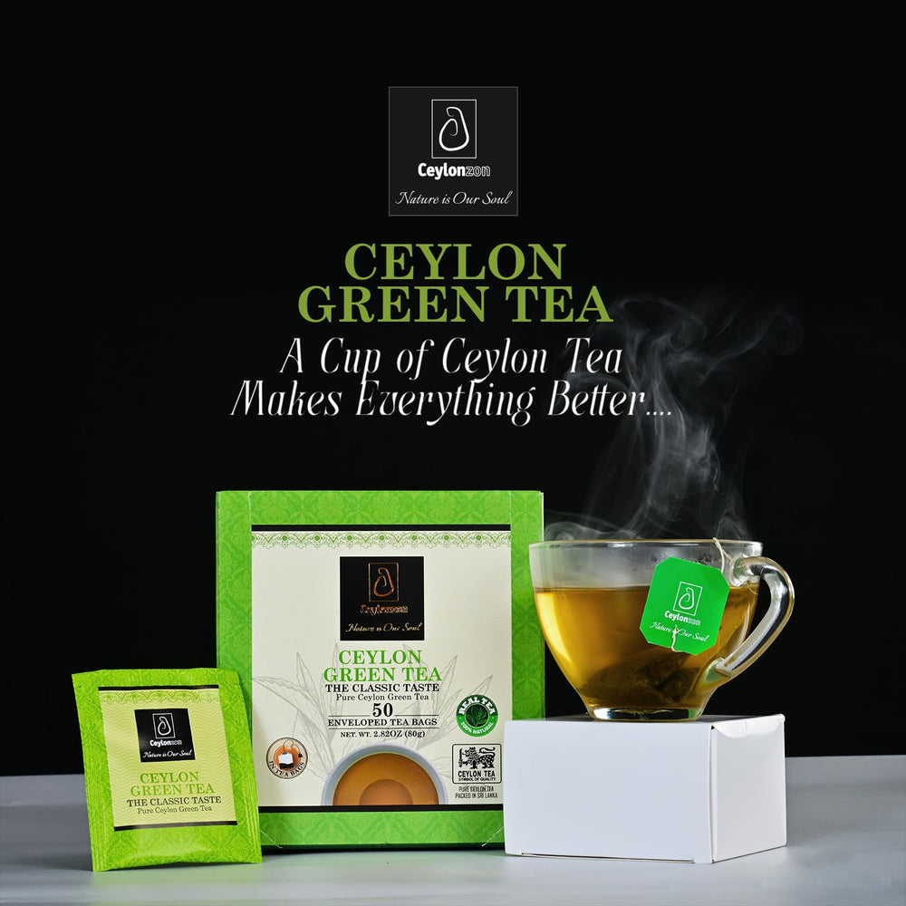 Cup of hot green tea with rich aroma