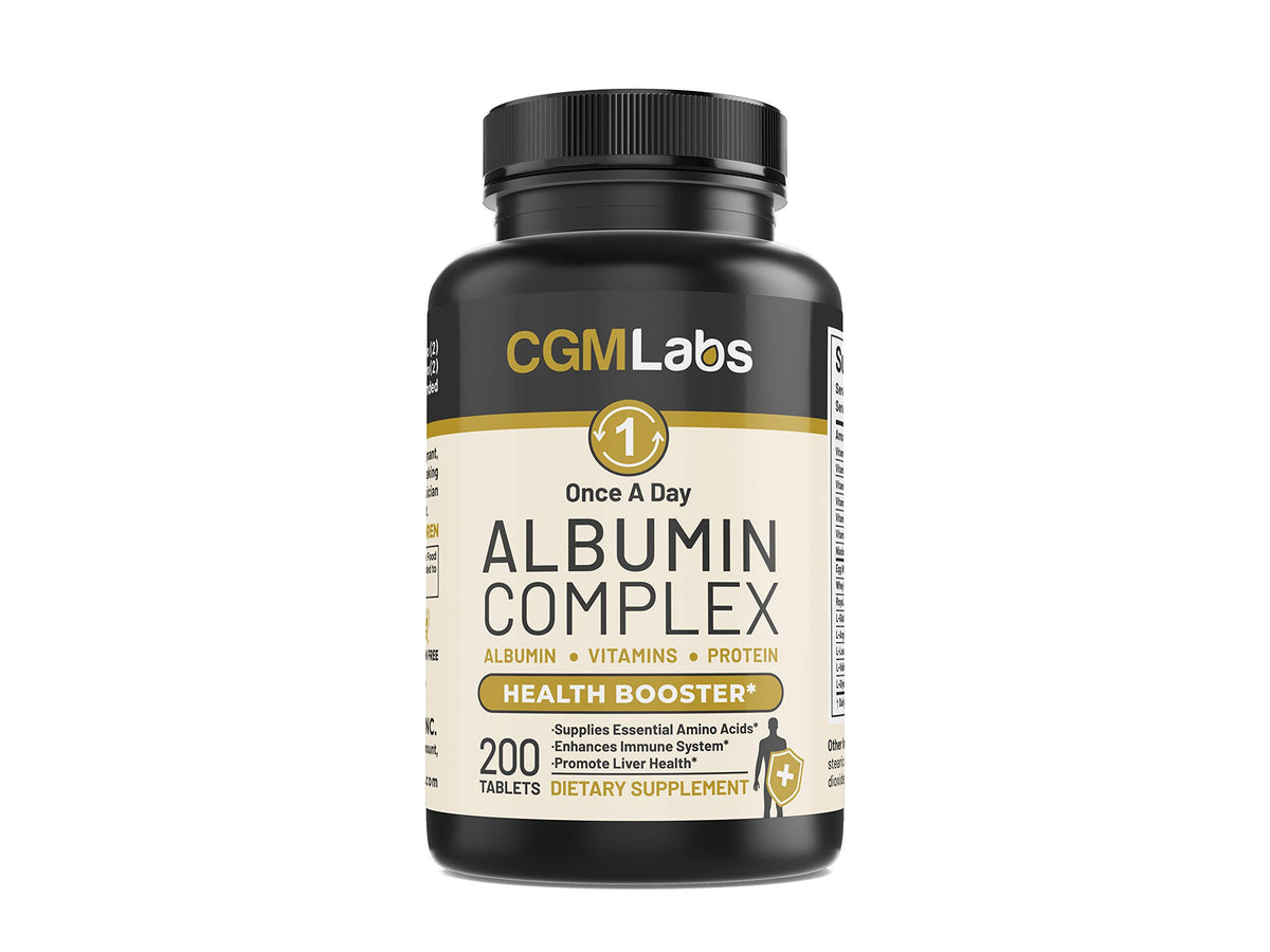 CGMLABS Once A Day Albumin Complex bottle - product shot