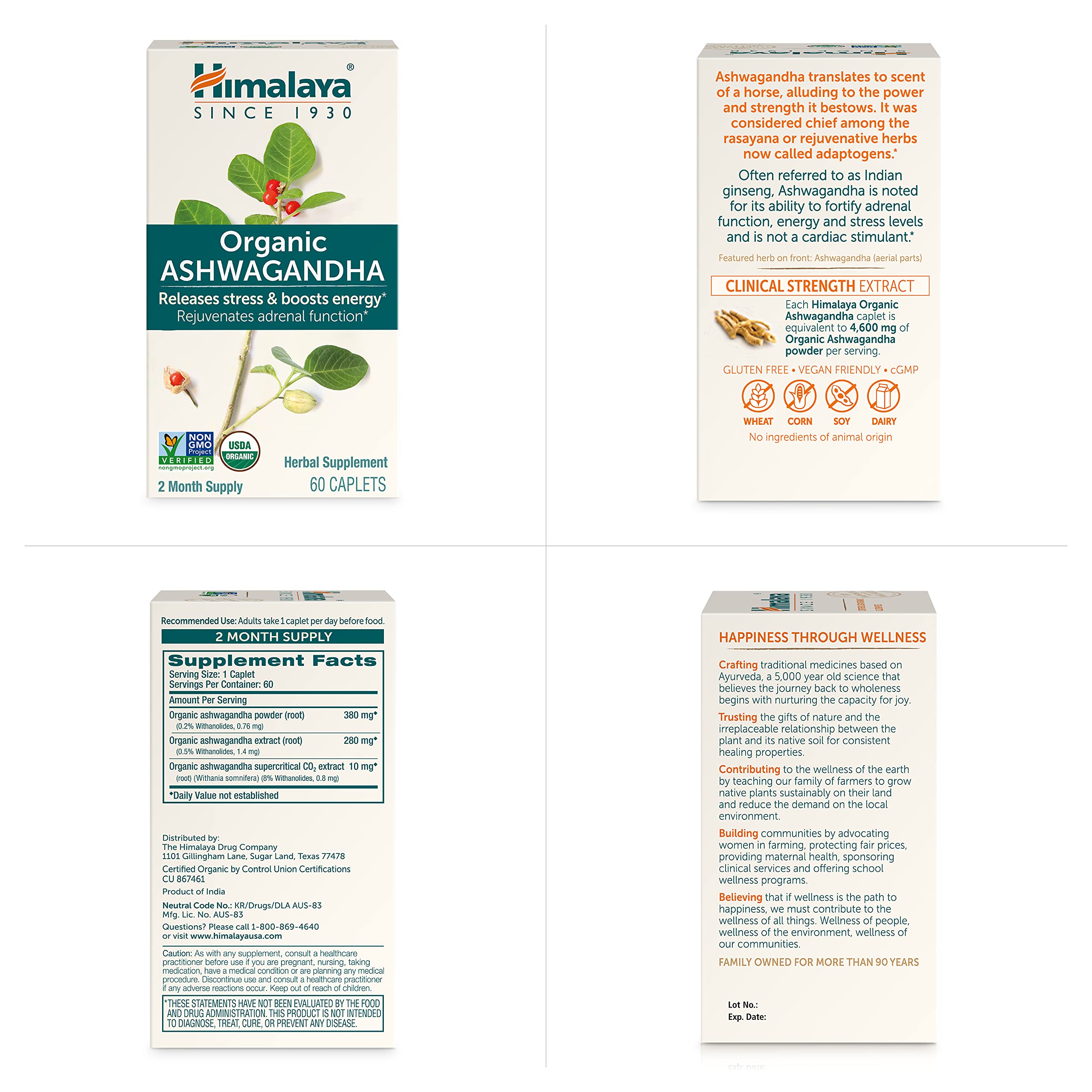 CGMP certified manufacturing and quality testing for Himalaya Ashwagandha