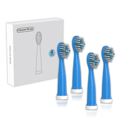 Main image of CHAIN PEAK kids electric toothbrush heads 8620/8630 dark blue 4-pack