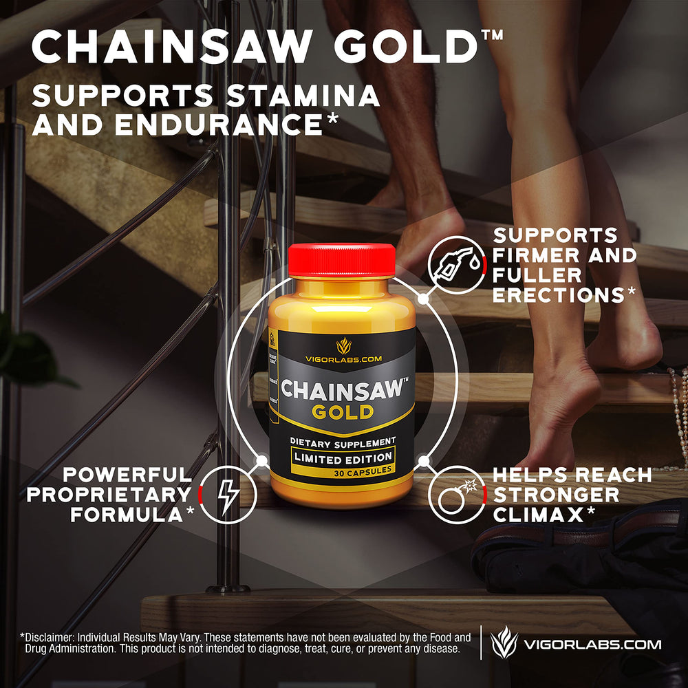 Made in USA badge with Chainsaw Gold