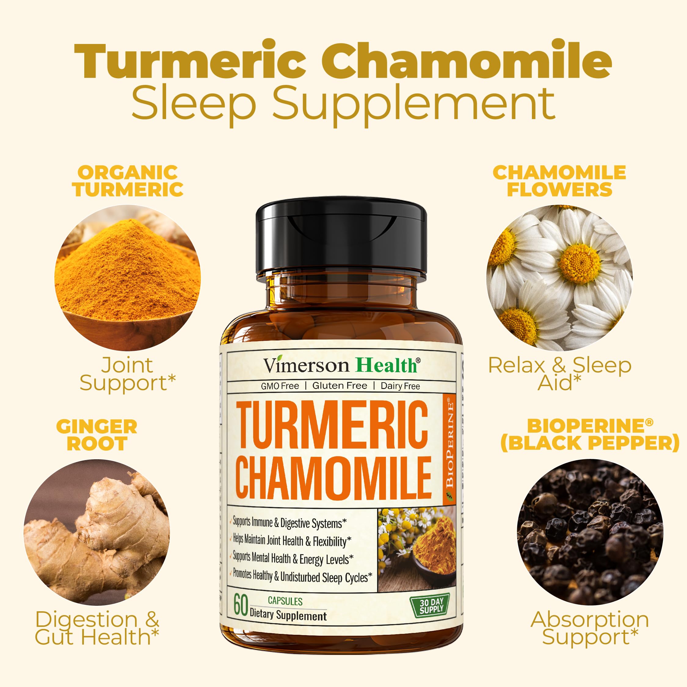 Chamomile flowers extract for calming sleep