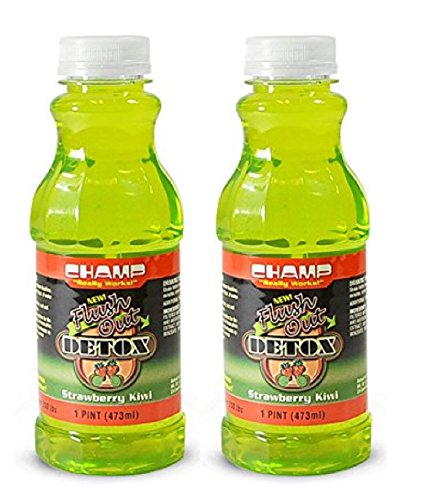 Champs Flush Out Detox Drink bottle 16oz 2-pack for quick refreshment.