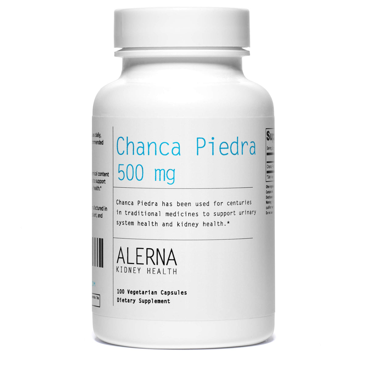 Chanca Piedra 500 mg bottle for kidney stone support