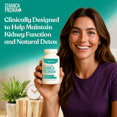 Chanca Piedra Stone Breaker bottle with label reading 120 vegan capsules