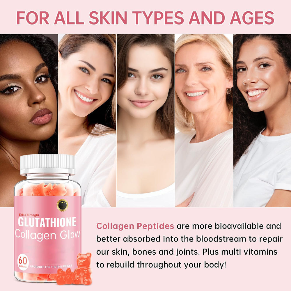 Strawberry-flavored Glutathione Collagen Glow Gummies