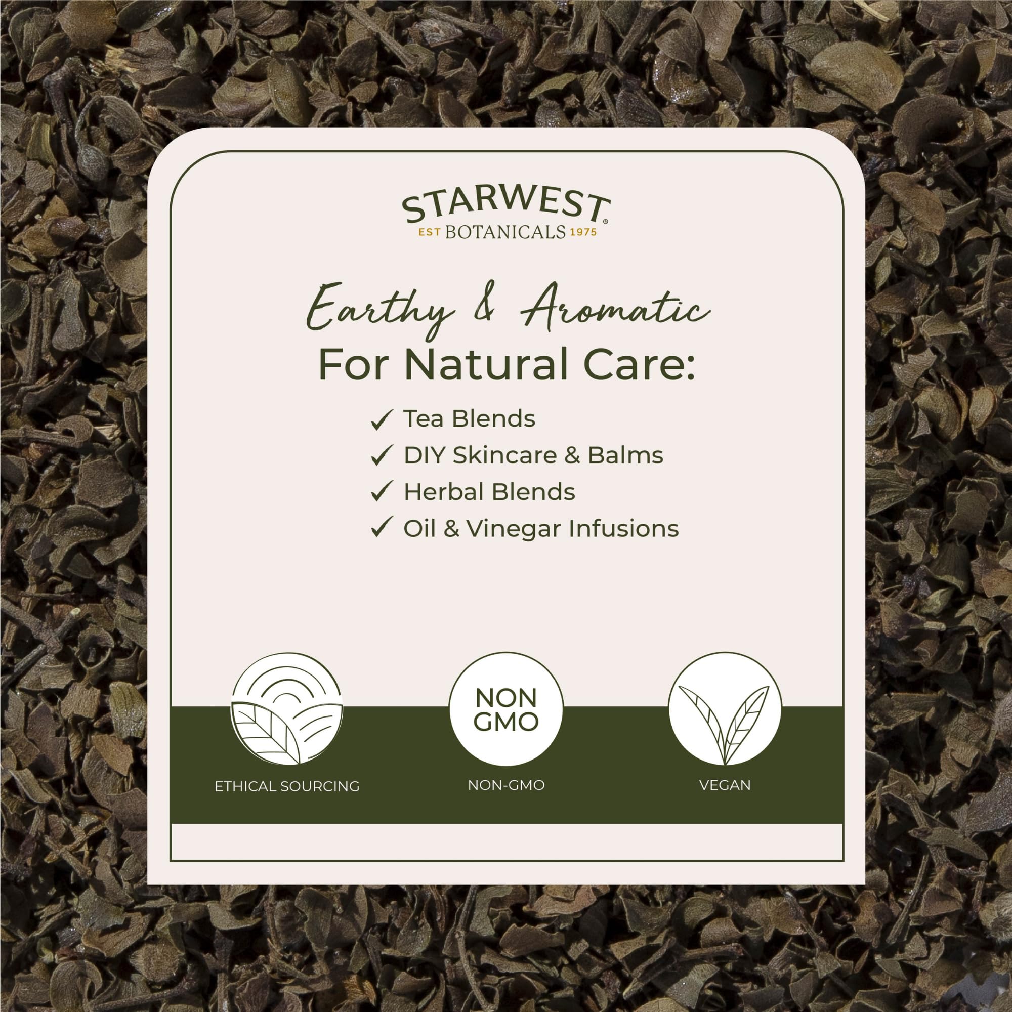 Chopped and bulk packed chaparral leaf