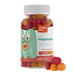 Front label of Chapter One Magnesium Gummies bottle