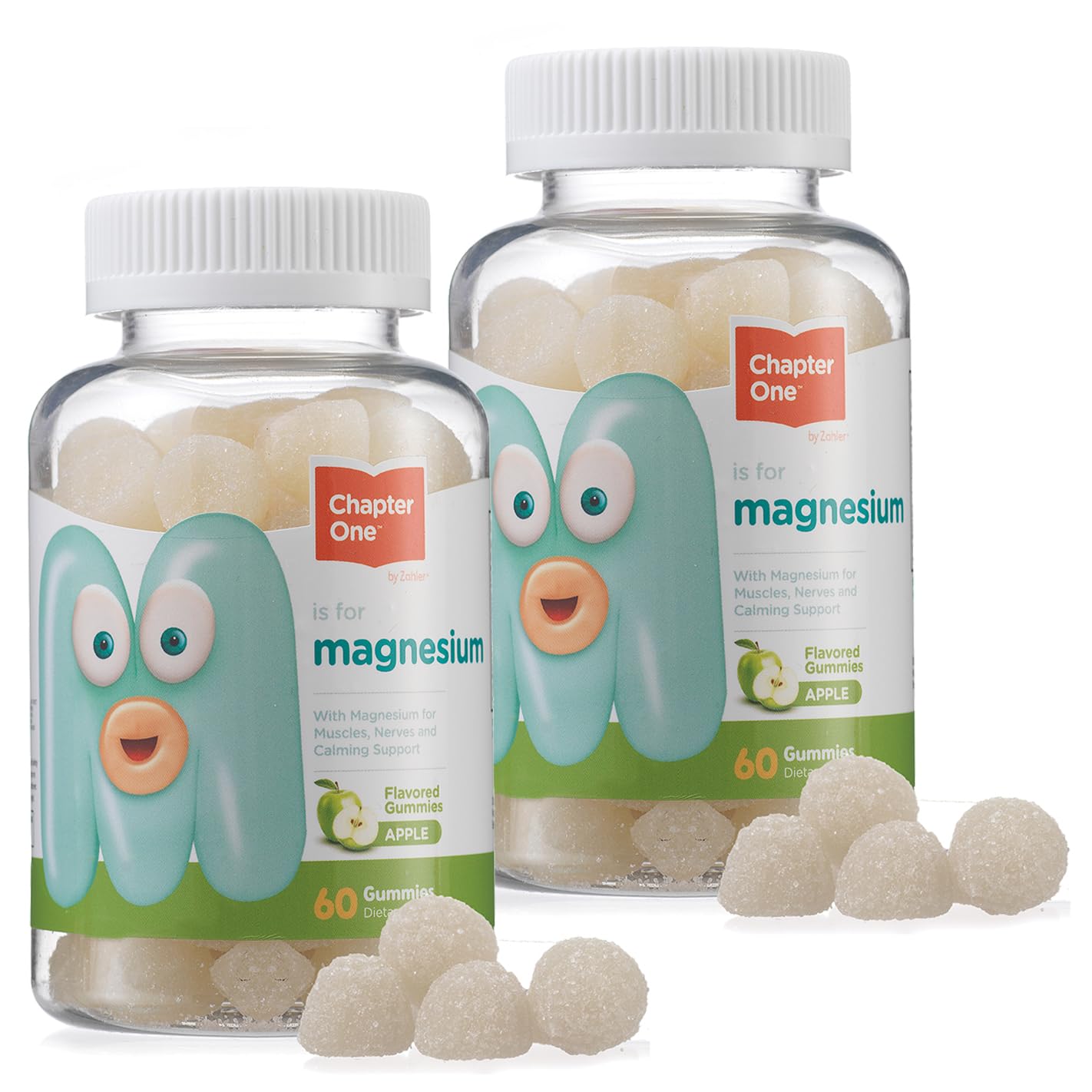 Chapter One Magnesium Gummies Apple Flavor 2 Pack - for Kids & Adults