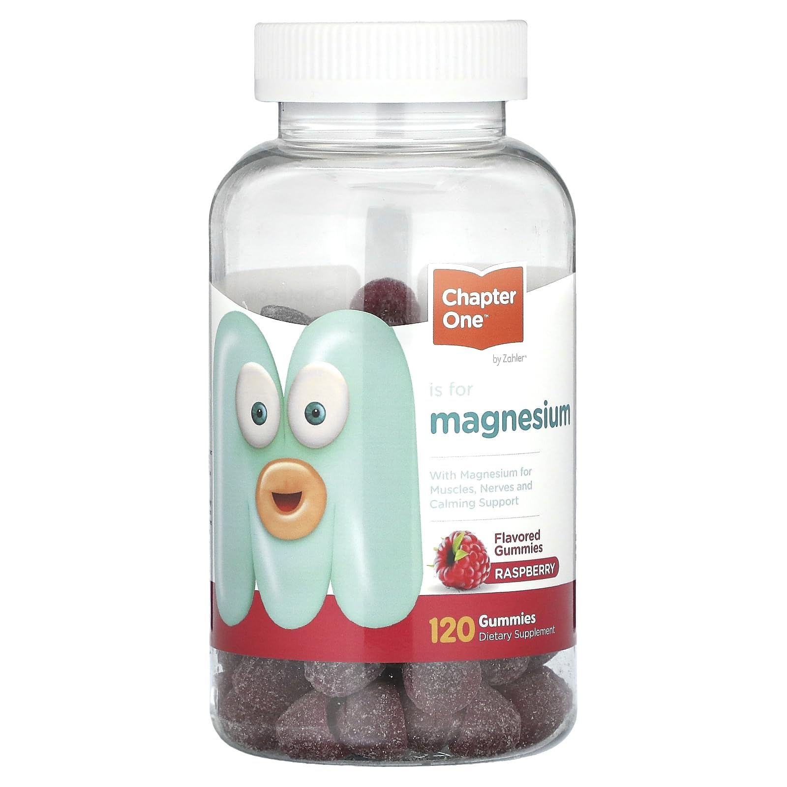 Chapter One Magnesium Gummies Raspberry bottle front view