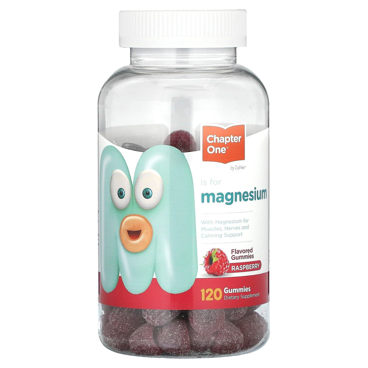 Chapter One Magnesium Gummies Raspberry bottle front view