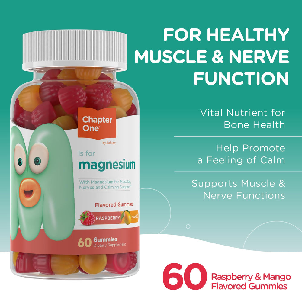 Raspberry and Mango flavor magnesium gummies