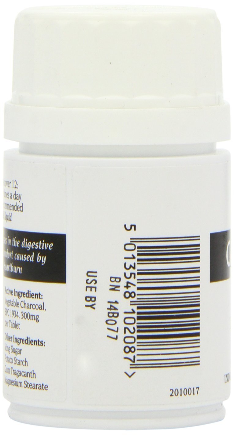 Activated charcoal capsules made from coconut shells