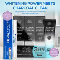 Charcoal Toothpaste 3-Pack, 3.7 oz each