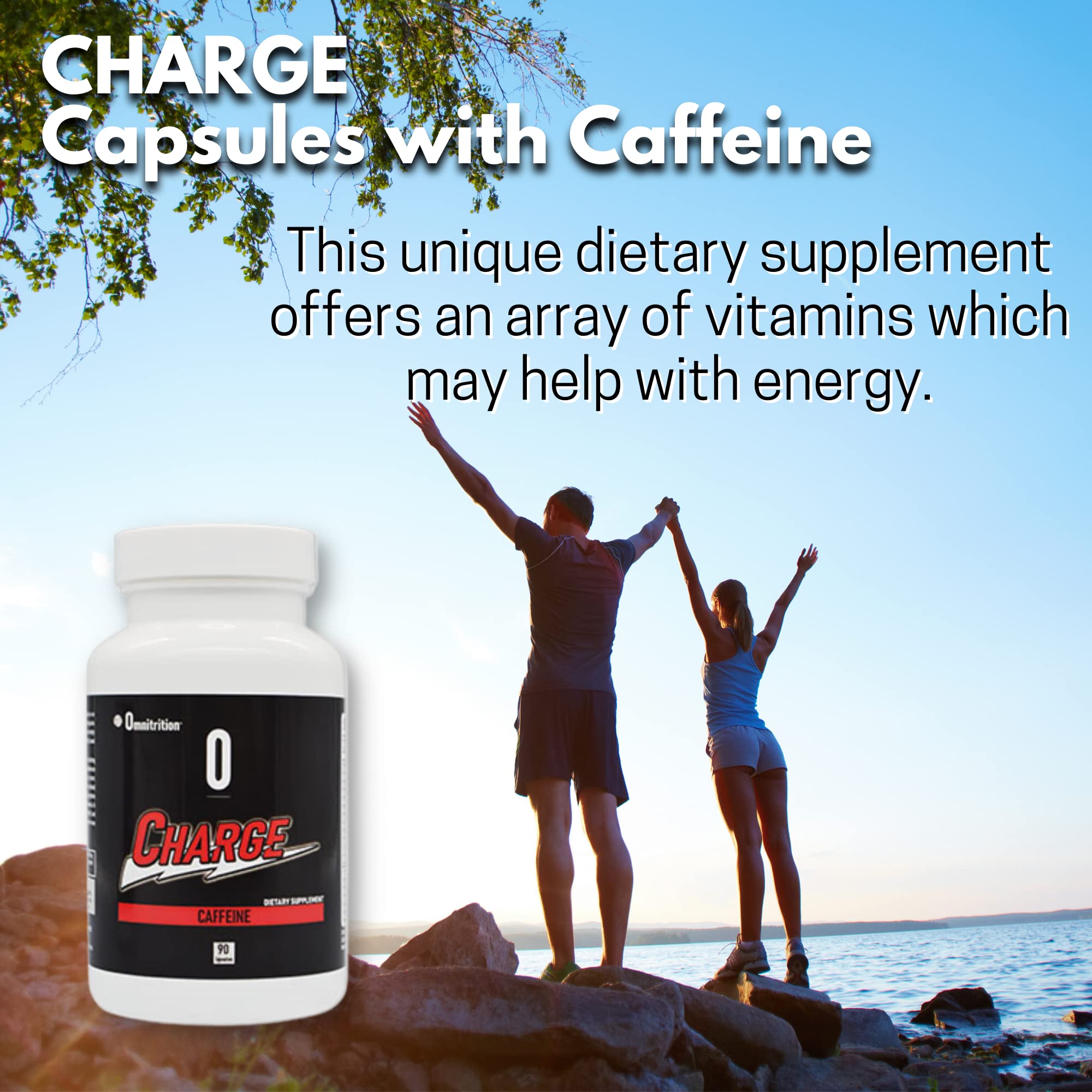 Front label of Charge Capsules with Caffeine 90 capsules