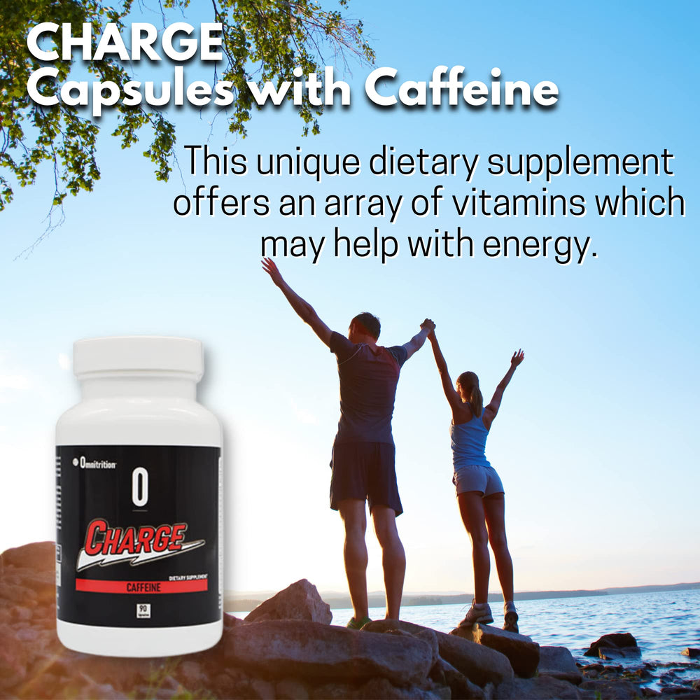 Front label of Charge Capsules with Caffeine 90 capsules