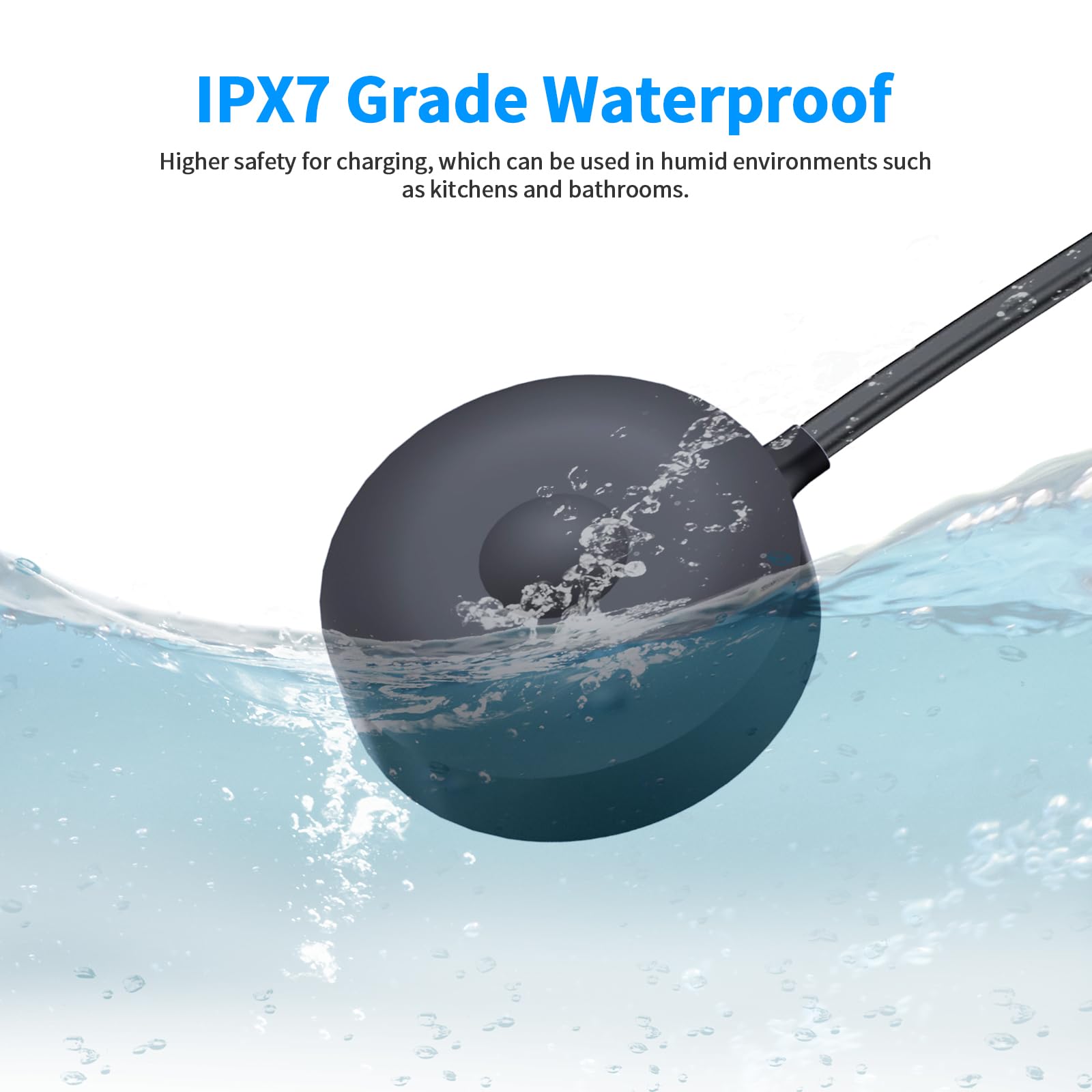 Top view showing magnetic alignment for iO toothbrush