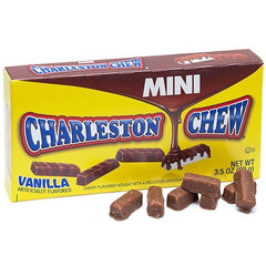 Charleston Chew 4oz box 12-count – package and bars on display