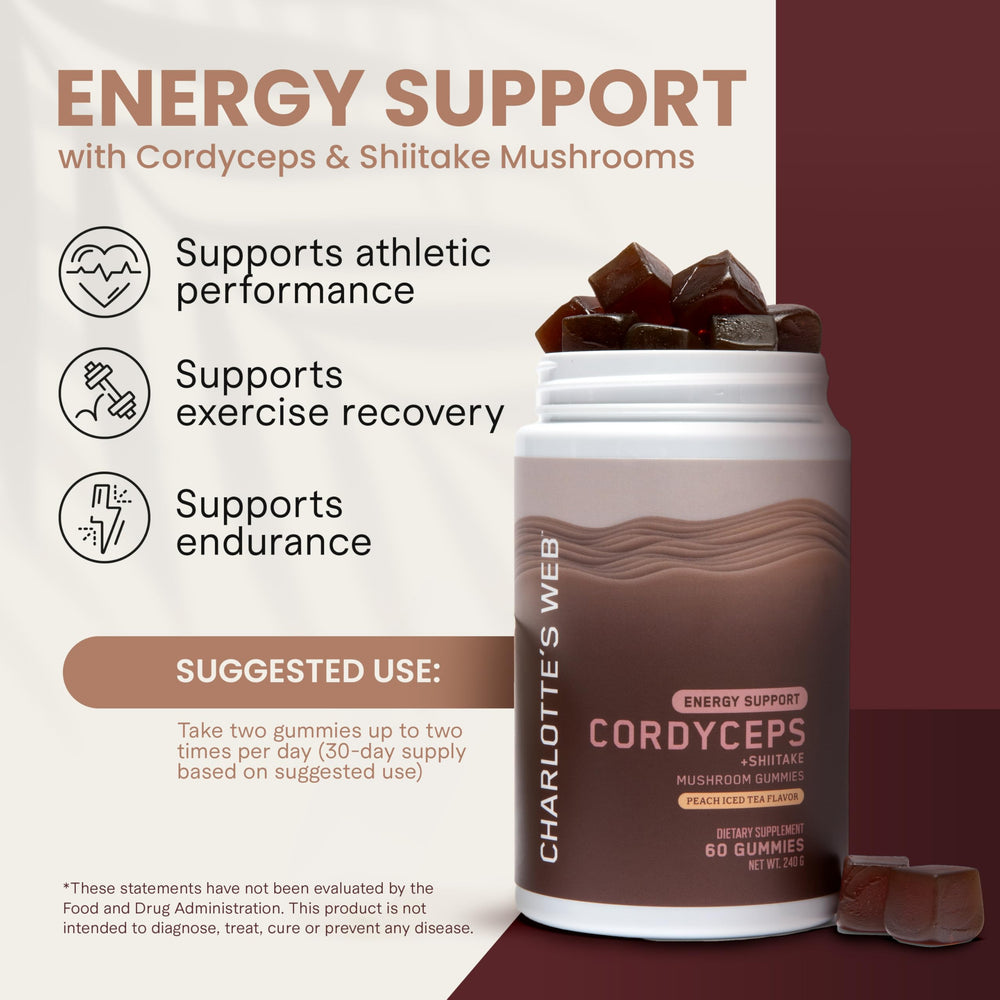 Shiitake extract close-up label highlighting 1200mg per serving