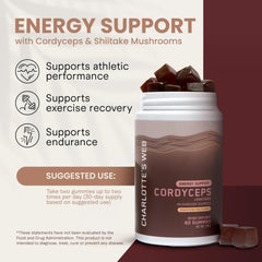 Shiitake extract close-up label highlighting 1200mg per serving