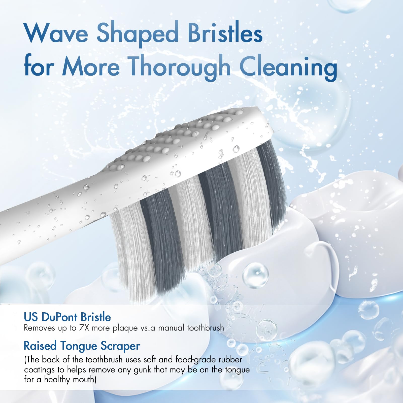 DuPont bristles; Charmcare Philips Sonicare heads for C2 C3 G2 G3 W3