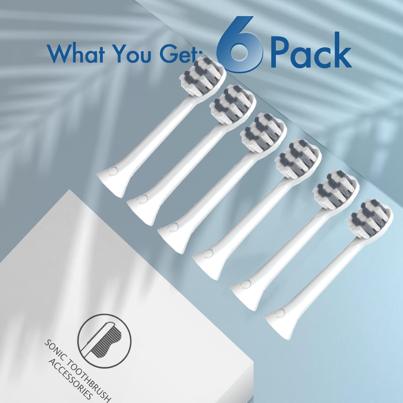 Individually sealed Charmcare Sonicare replacement heads in packaging