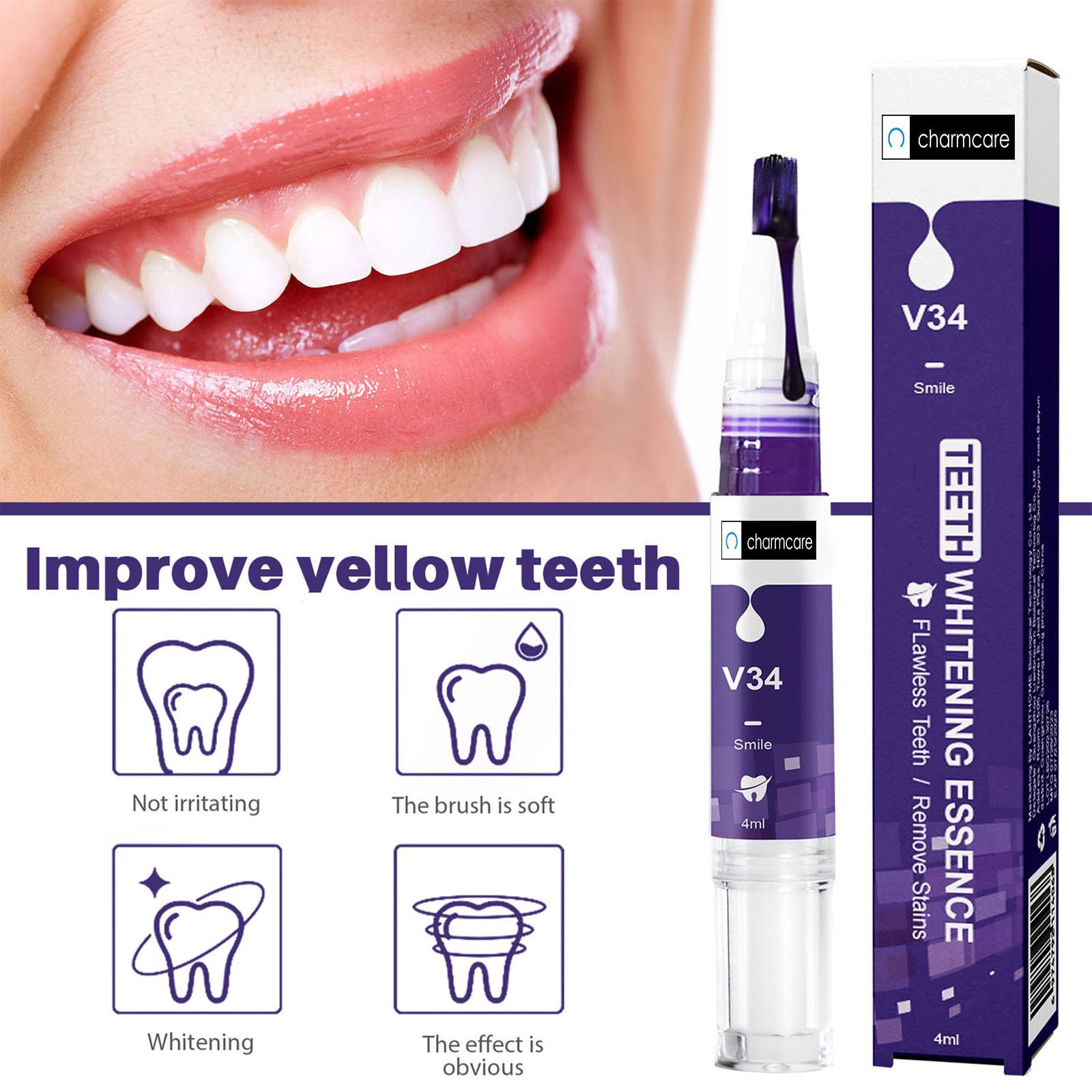 CharmCare Teeth Whitening Gels Pen application tip close-up