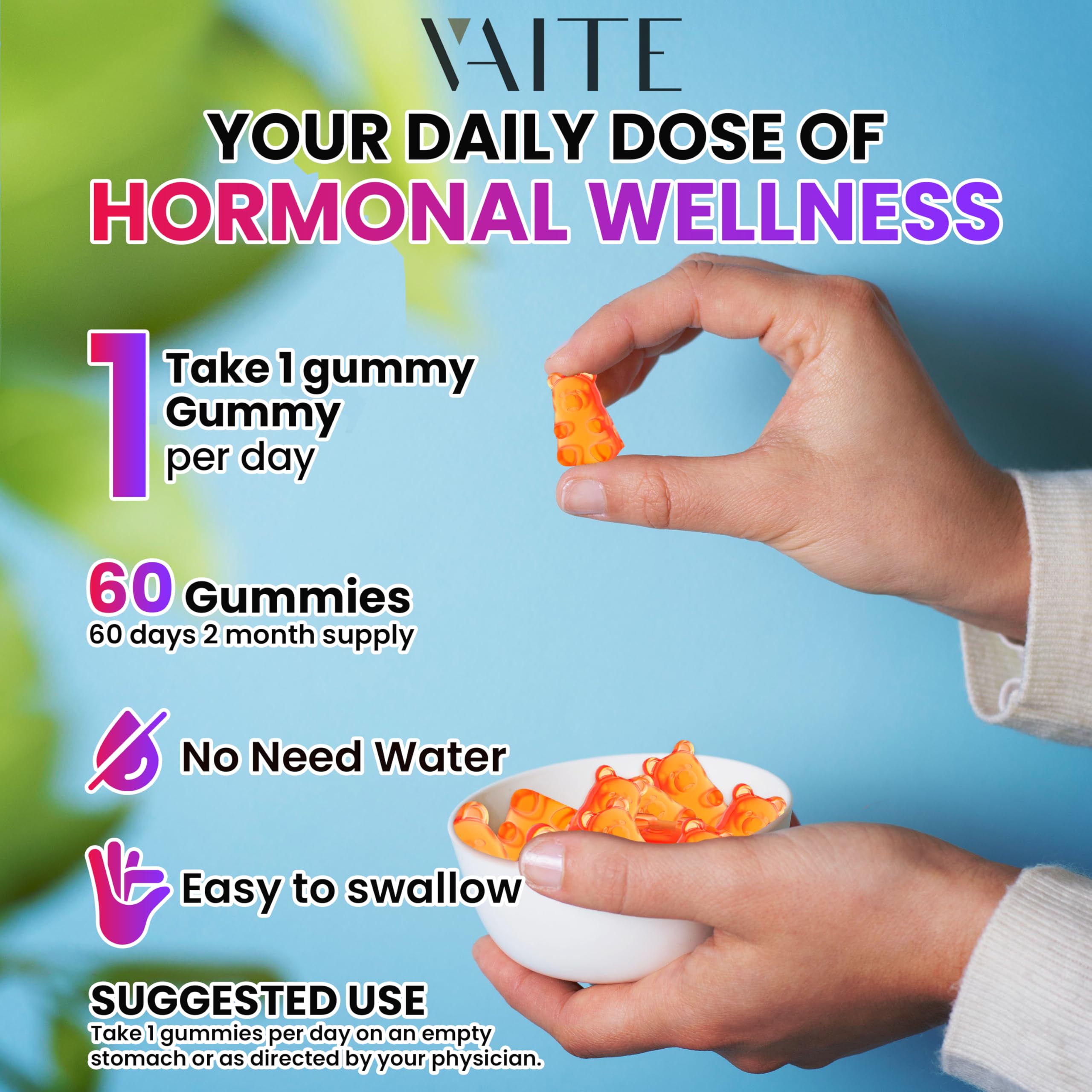 Non-GMO, gluten-free chasteberry gummies – plant-based