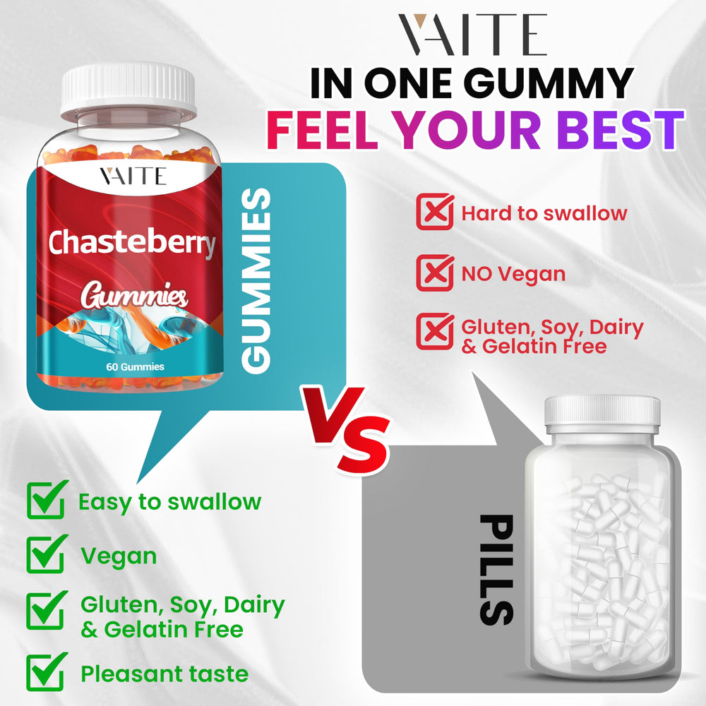 60-count bottle of vegan chasteberry chews