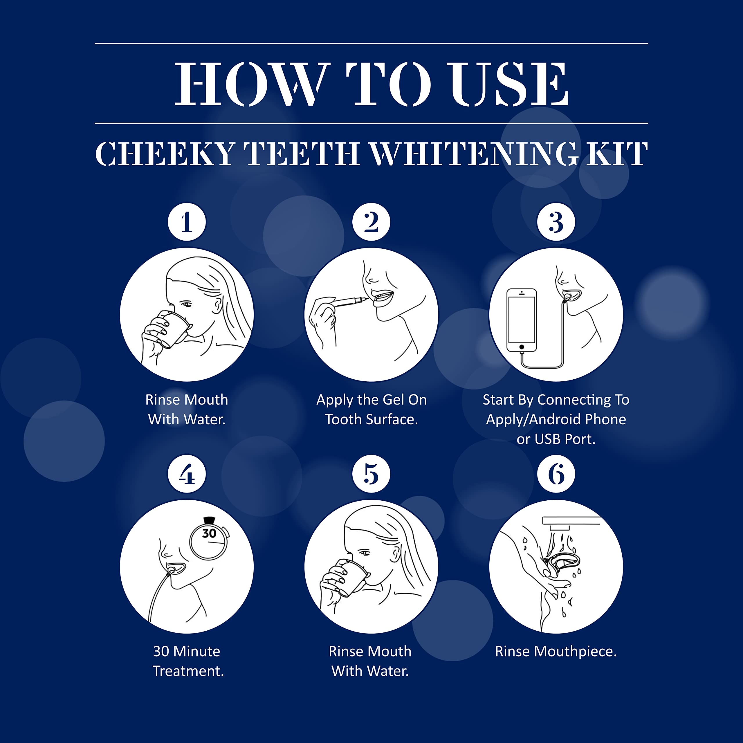 Whitening gel tubes compatible with Cheeky LED kit