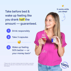 Close-up of DHM and L-Cysteine capsules