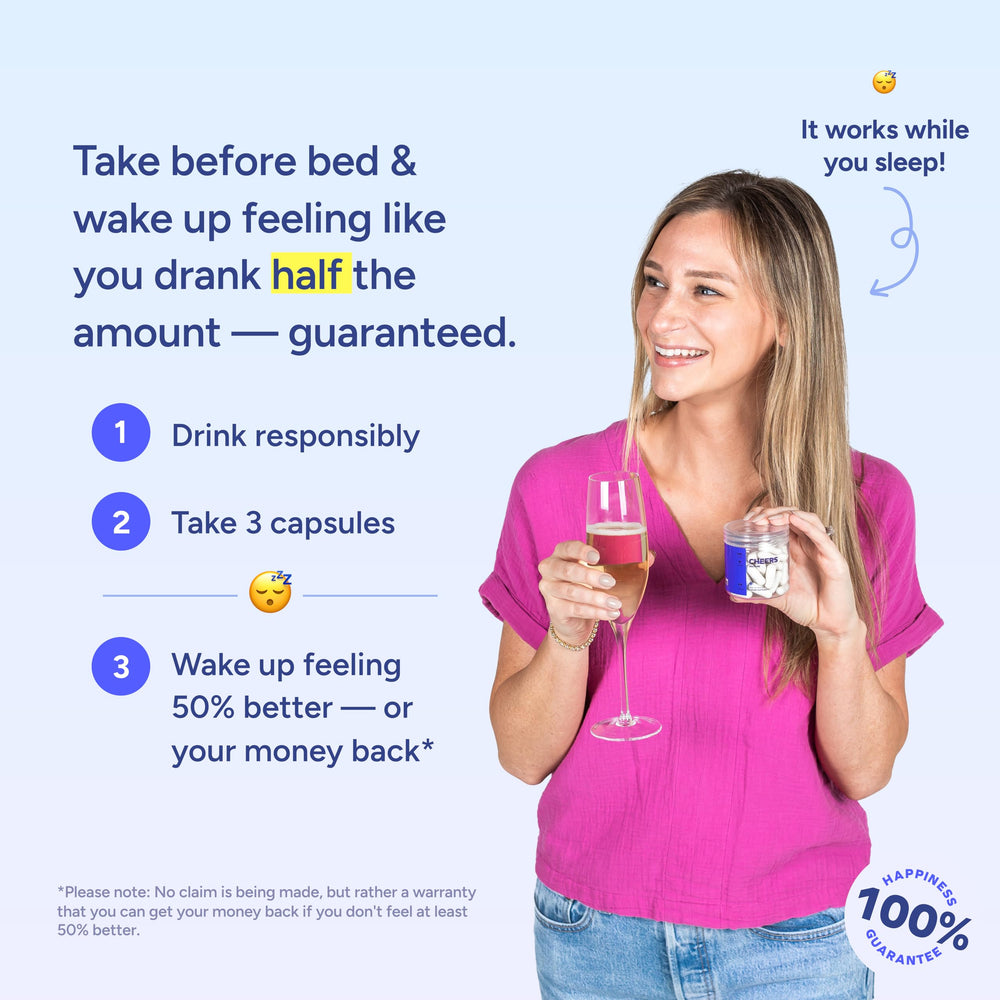 Close-up of Cheers Restore capsules