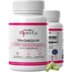 Bottle of Chelated Magnesium Bisglycinate 300 mg capsules