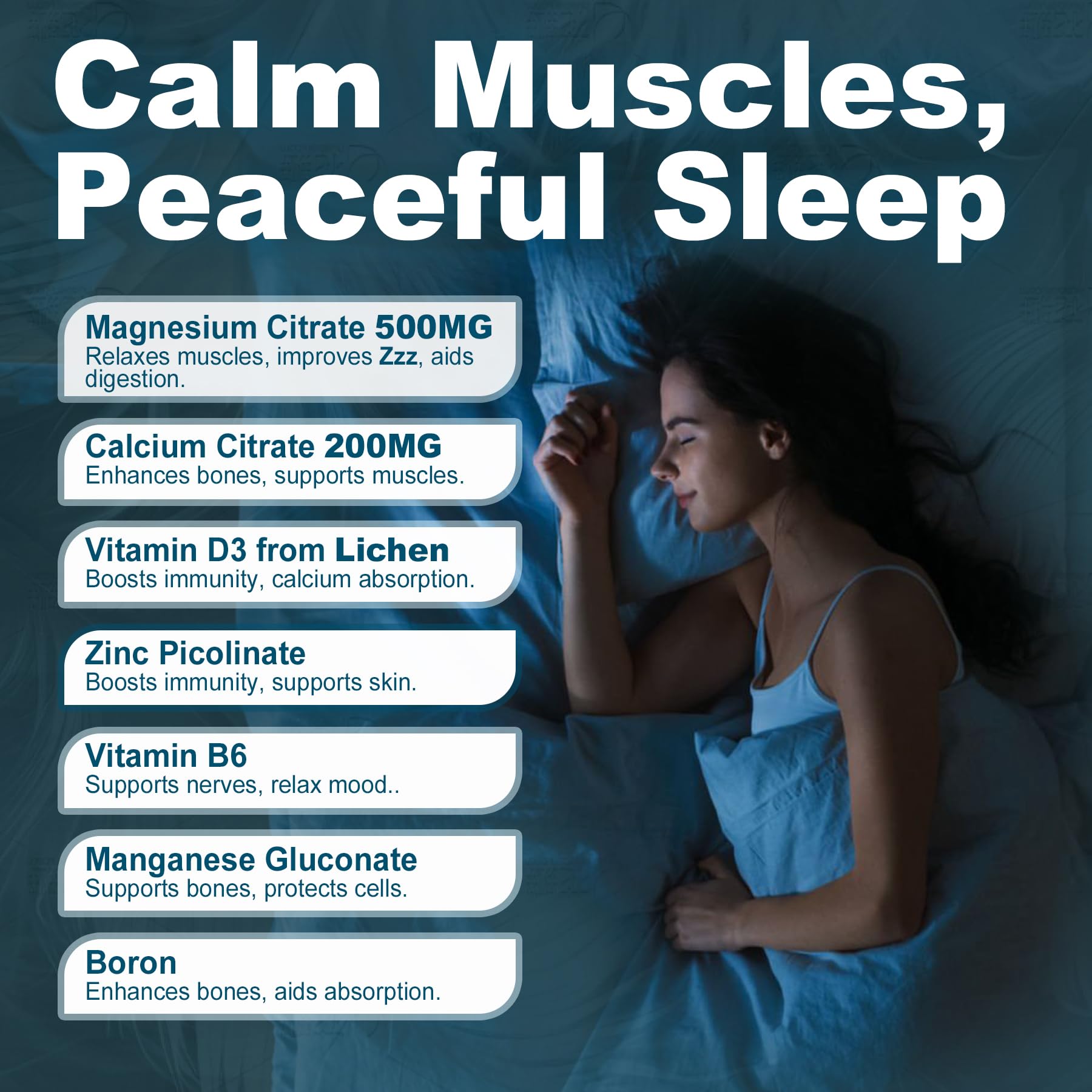 Chelated Magnesium Citrate Gummies with B6 and D3