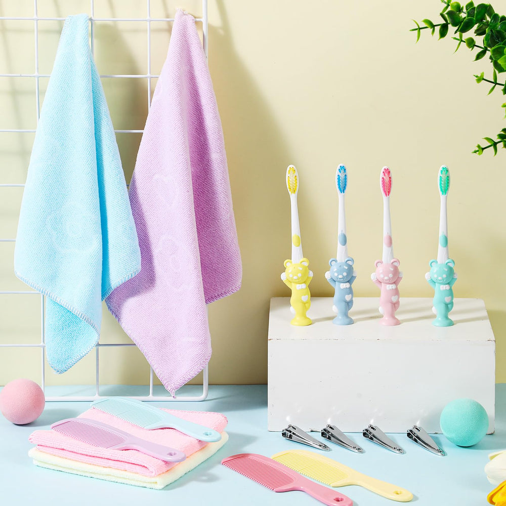 Bulk 24 toothbrushes and towels for kids – Operation Christmas kit contents