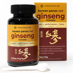 Front view of Cheonghwa F&B Panax Ginseng Powder packaging