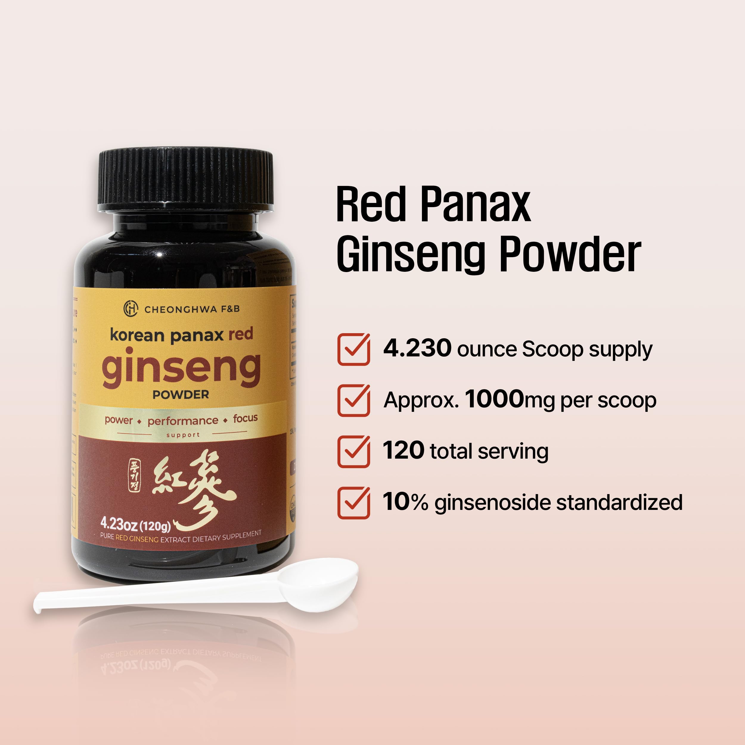 Healthy lifestyle with Cheonghwa Panax Ginseng powder in beverage