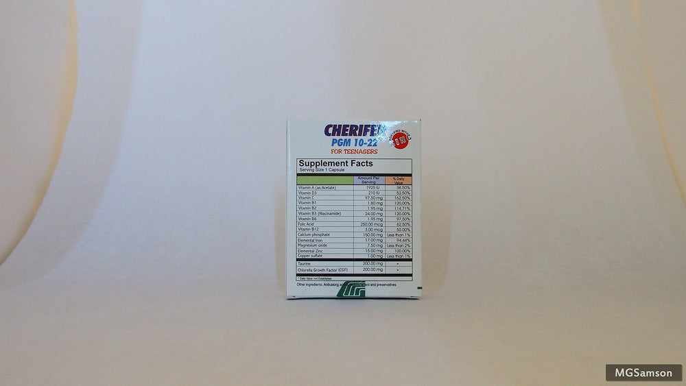 Teenager taking CHERIFER PGM 10-22 daily capsule